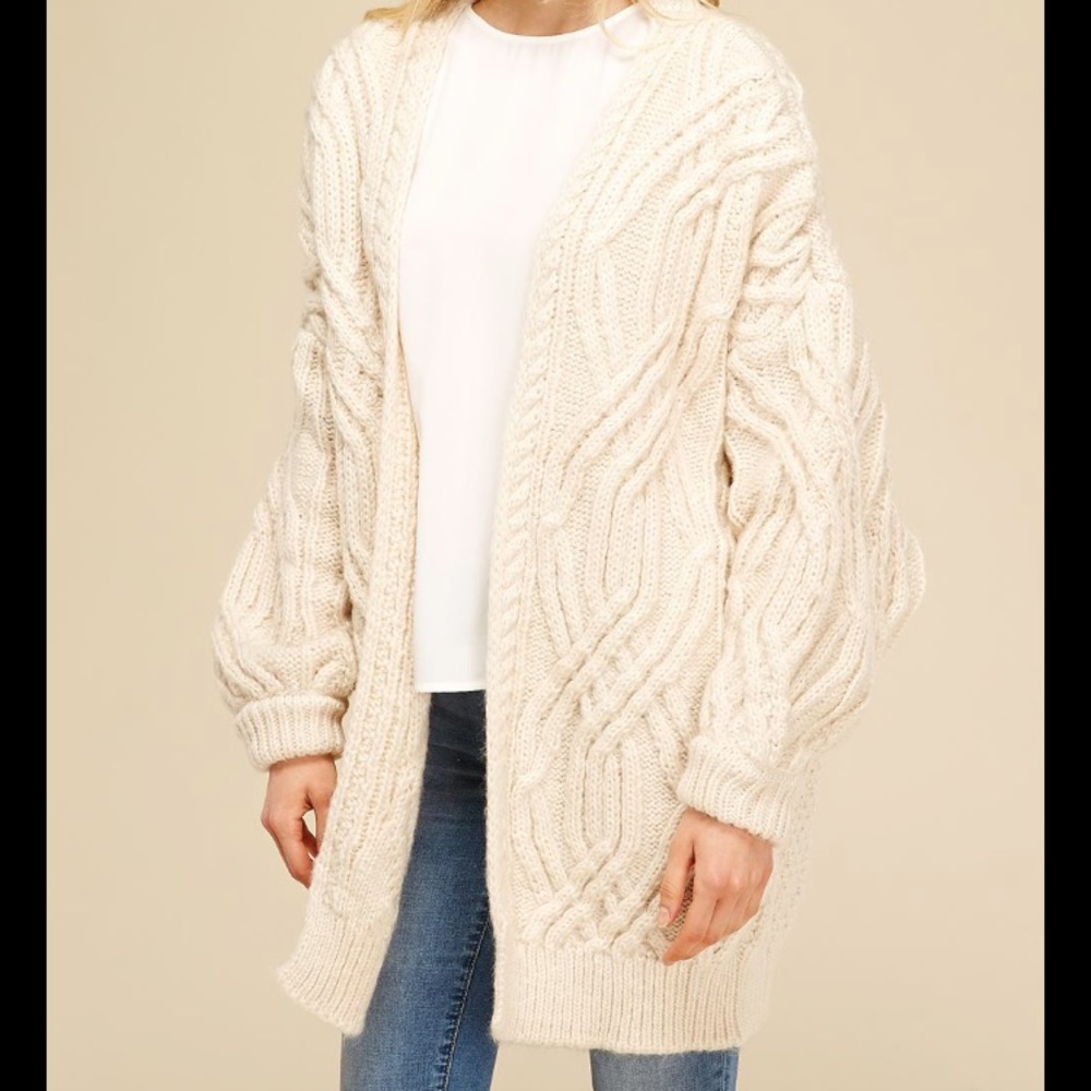 cable knit sweater